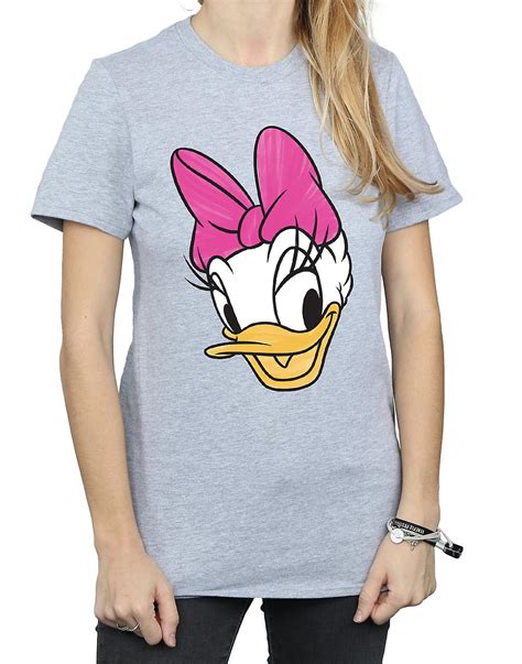 Disney Women S Daisy Duck Head Painted Boyfriend Fit T Shirt Fruugo UK