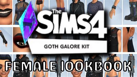 The Sims 4 Goth Galore Kit Create A Sim Female Lookbook Youtube
