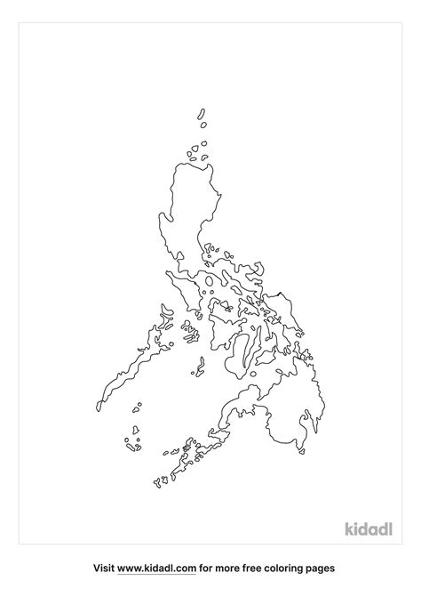 Philippines Coloring Page Free World Geography And Flags Coloring