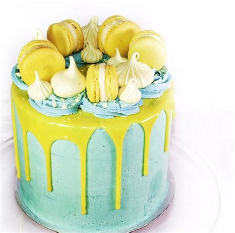 Blue And Yellow Babyshower Drip Cake Love You More Than Cake This