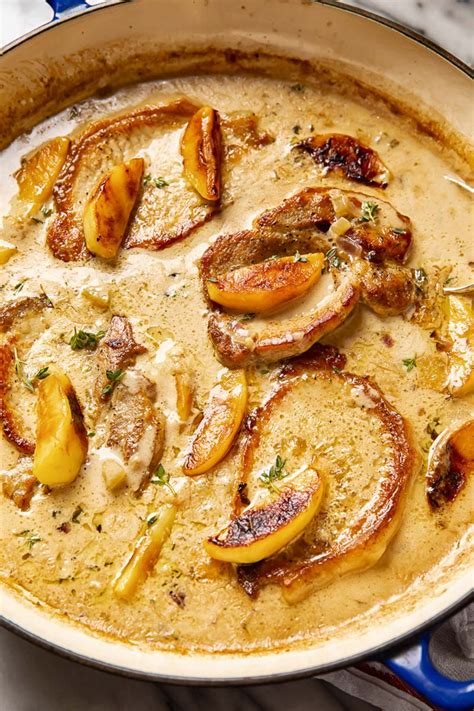 Pork chop casserole, slow cooker pork with apples and onions, bourbon smoked paprika pork chops, etc. Tender and juicy boneless pork chops braised in apple cider with a splash of cream. | Braised ...