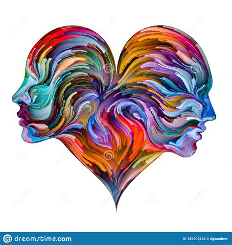 Colorful Heart Abstraction Stock Illustration Illustration Of Mind