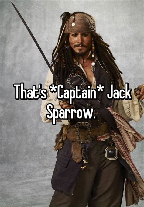 That S Captain Jack Sparrow