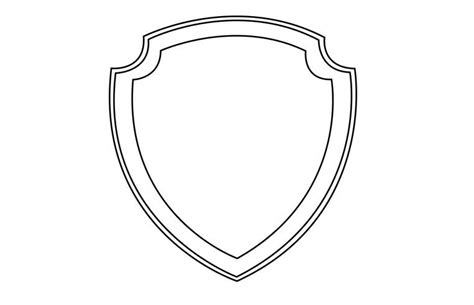 Paw Patrol Badge Outline Emblem Logo Image Clipart Transparent
