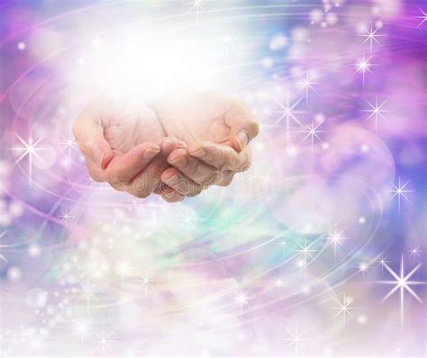 Divine Light Healing Energy Stock Image Image Of Higher Hands 82672177