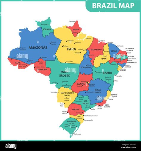 Detailed Political And Administrative Map Of Brazil W Vrogue Co