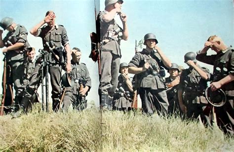 World War Ii In Color German Soldiers Taking A Break During The
