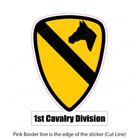 1st First Cavalry Division Army Bumper Sticker Vinyl Window Decal I