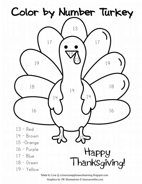 Color Turkey By Number