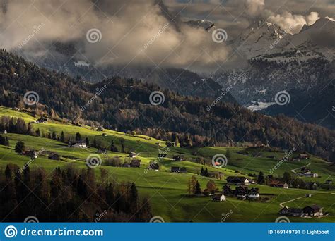 Splendid Swiss Appenzel Countryside Landscape Stock Image Image Of House Hill 169149791