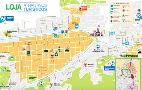 mapa turístico qué ver en Loja Ecuador Sudamérica Guia de viaje