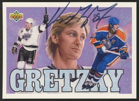 Wayne Gretzky Signed 1992 93 Upper Deck Wayne Gretzky Heroes 18