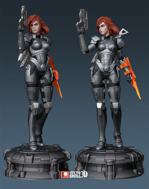 3d Printed Commander Shepard Worldwide Free Shipping Etsy