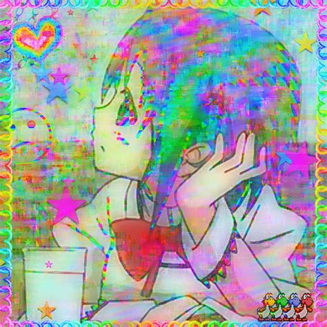 Glitchcore Anime Pfp Icon Aesthetic Alt Indie Glitch