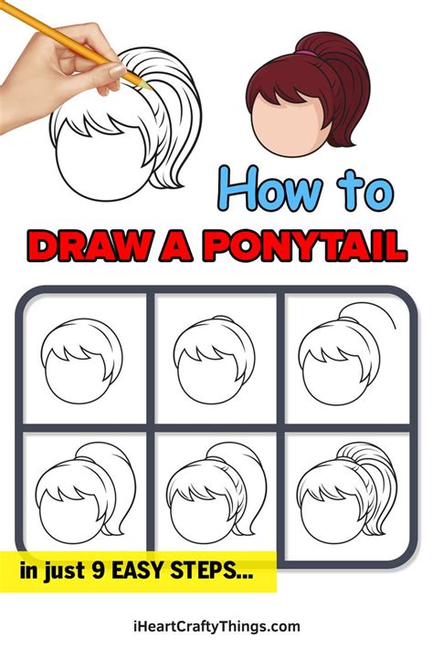 How To Draw A Ponytail Step By Step Guide In