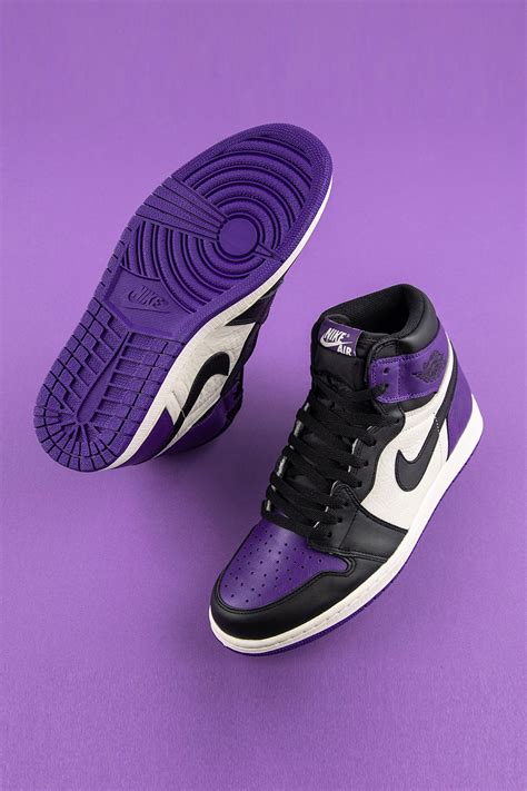 A court purple version of the air jordan 1 high dropped last year, but another variation of the silhouette donning a color scheme of court purple, white, and black will be arriving finishing details include nike air branded tongue labels, wings logo across the ankles and more purple on the outsole. Air Jordan 1 Retro High OG "Court Purple" - 555088 501 ...