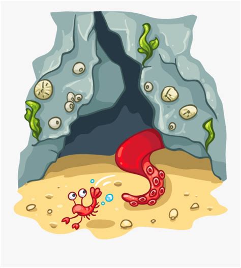 Underwater Cave Cartoon Free Transparent Clipart Clipartkey