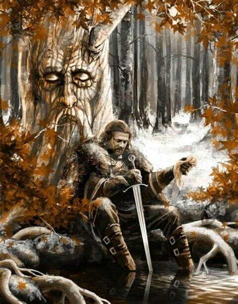Ned Stark In The Godswood By A Moiseeva Game Of Thrones Artwork Game