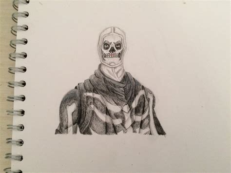 Fortnite How To Draw Skull Trooper Art Tutorial Art In 2018
