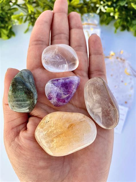 Clarity Crystal Healing Kit Clear Mentality Tumbled Stone Etsy