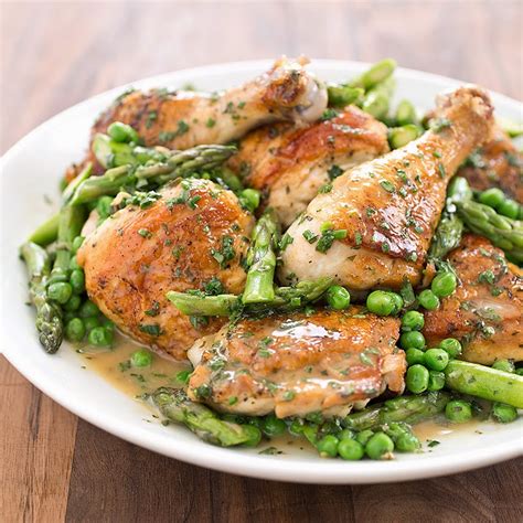 Skillet Chicken With Spring Vegetables Recipe Cooking Signature