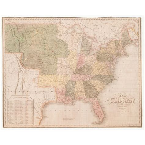 1826 Map Of The United States Cowans Auction House The Midwests