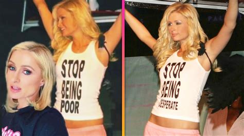 Paris Hilton Reveals Viral Stop Being Poor Shirt Is Photoshopped Youtube