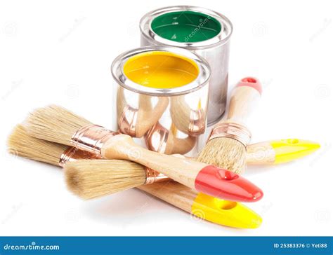 Paint Brushes Stock Photo Image Of Paint Shiny White 25383376