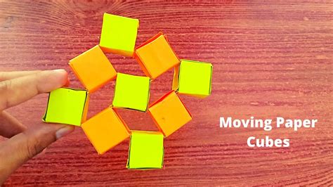 Moving Paper Cubes Origami How To Make Moving Paper Cubes Without Tap