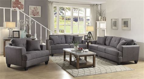Samuel Gray Living Room Set 505175 Coaster Furniture