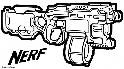Nerf Machine Gun Coloring Page