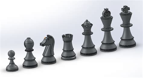 Chess Set Stl Files For 3d Printers Etsy