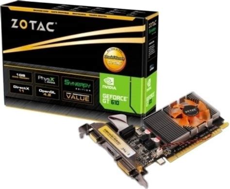 Zotac Nvidia Geforce Gt 610 Synergy Edition 1 Gb Ddr3 Graphics Card