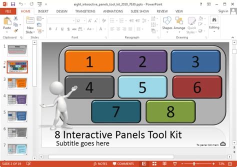 Create Interactive Powerpoint Presentations With 8 Panels Template