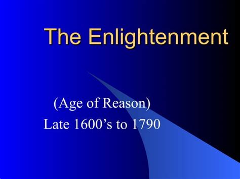 The Enlightenment Power Pointppt