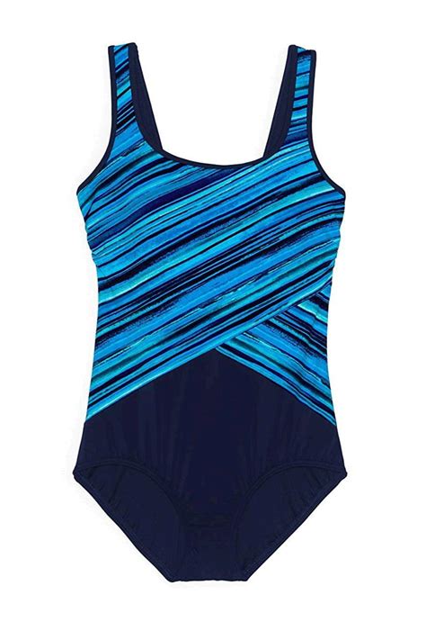 lands end women s tugless one piece swimsuit soft deep sea ombre size 18 0 mv ebay