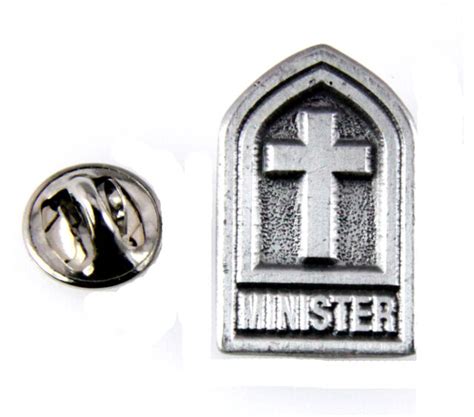 6030157 Minister Lapel Pin Clergy Religious Pastor Christian Priest Tie