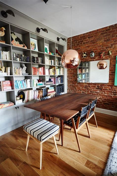 54 Eye Catching Rooms With Exposed Brick Walls Eclectic Dining Room