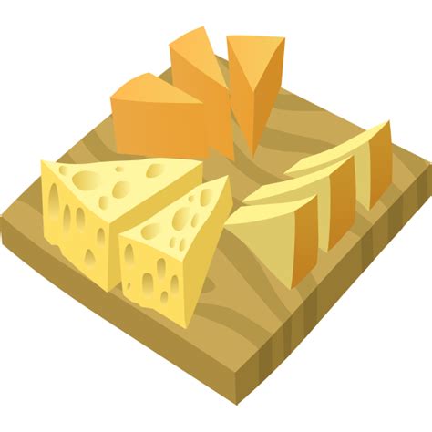 Vector Illustration Of Cheese Platter Serving Free Svg
