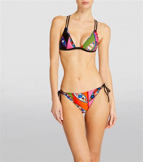 Womens Pucci Multi Geometric Print Bikini Bottoms Harrods Uk