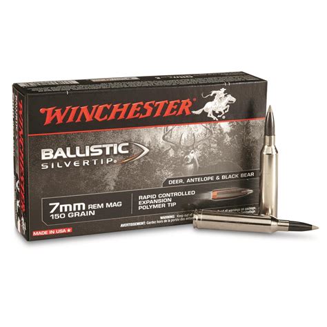 Winchester Supreme Ballistic Silvertip 7mm Rem Magnum Bst 150 Grain