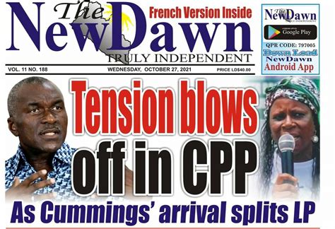 Liberia Tension Blows Off In Cpp Liberia News The New Dawn Liberia