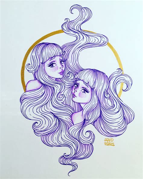 Gemini Squidvishuss On Instagram Drawings Art Purple