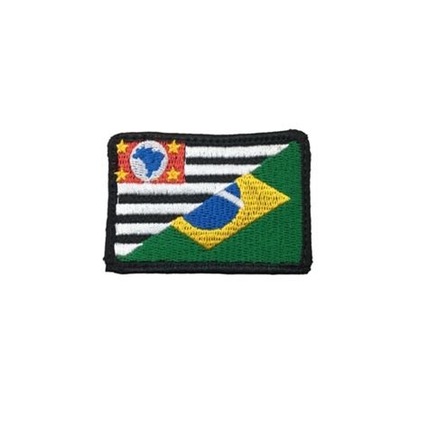 Patch Bordado Bandeira Do Brasil São Paulo Patch Bordado Bandeira Do Brasil São Paulo