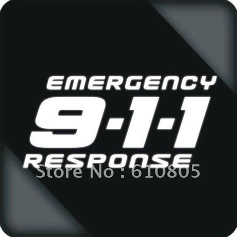 Emergency Response 911 Stickers Car Sticker Personalized Reflective