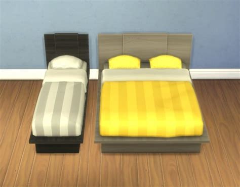 Emiuto Bed Frames By Plasticbox Sims 4 Furniture