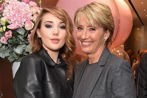 emma thompson and teenager daughter gaia party together at boodles store launch london evening