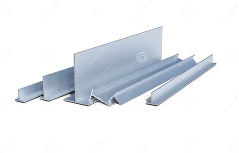 Aluminium T Shaped Profile In Different Scales Stock Illustration