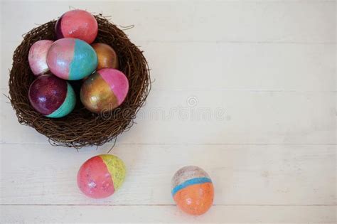Colorful Fancy Easter Eggs On White Background Fun Activity For Kid