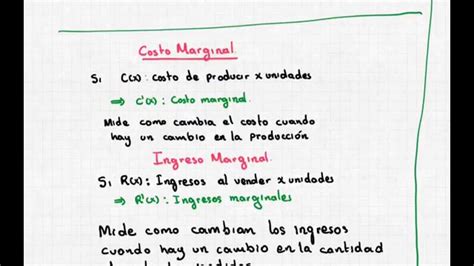 A rational producer produces the quantity where marginal revenue equals marginal costs. Aplicación de la derivada a la economía: Costo marginal e ...